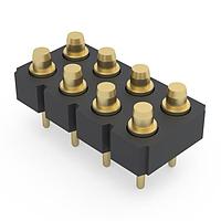 Mill-Max 823-22-008-10-040101 Headers Spring-Loaded Connector w Flat Plunger Tip ThruHole Double Row 8-Pin