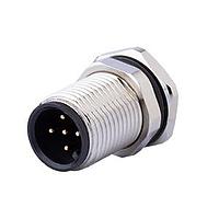 Same Sky (formerly CUI Devices) CDM1209-04A-MP-F12-67 Straight M12 Male Panel mount,  PCB Type,  Front Fastened M12*1.0?ACode 4PIN , Screw Copper alloy