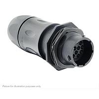 Eaton Souriau-Sunbank UTSX7JC1492P Receptacles Jam nut receptacle, with cable gland backshell, for 12 male contacts, IP68/69K