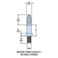 Heyco 10732F Threaded Support, Male HSCBS4-08 V-0 NATURAL