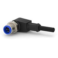 AMP Connectors - TE Connectivity 2273076-1 Sensor Cables / Actuator Cables 3pos PUR 1.5m M12 agl plug pig A