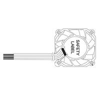 Delta Electronics, Inc. TFC0424EN-01EGG Tubeaxial Tubeaxial Fan, 40x28mm, 24VDC, Ball, 4-Lead Wires, Lock Rotor Sensor, Tach, PWM