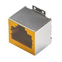 Same Sky (formerly CUI Devices) CRJ066-1-SMT Modular RJ jack, 1 port, 6P6C, 6u, unshielded, mounting flange, SMT, vertical