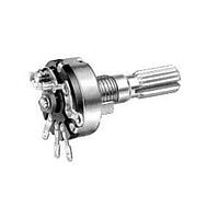 Alpha (Taiwan) RV170SF-10-20K-A5K-0021 Rotary Audio W/SW Knurled 5K Solder Lugs