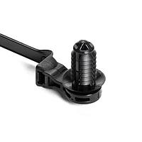 HellermannTyton 157-00215 Cable Tie Mounts 1-Pc Cable Tie/Fir Tree Mount, 8.8"L, 0.3" - 0.33" Mounting Hole, PA66HIRHSUV, Black,
