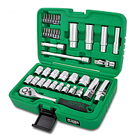 TOPTUL GCAI3902 3/8" DR. Flank Socket Set (39 pcs; 12PT)