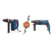 Compare the working capabilities of two types of drills and concrete chisels