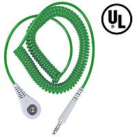 Desco 9126 Anti-Static Control Products Premium Adj Metal Wrist Strap, 6ft Angle 4mm