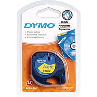DYMO 63020746 LetraTag Yellow Plastic Tape (12mm x 4m)