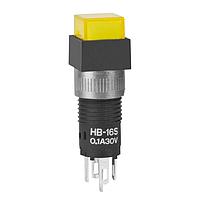NKK Switches HB16SKW01-5D-DB Pushbutton Switches SPDT ON-ON SQR AMB