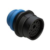 Amphenol SINE Systems AHDP04-24-18SR-STA Connectors 18 Position Receptacle, Socket, Shell Size 24, Reduced Diameter Seal (Blue), Small Thread Adapter