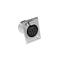 Amphenol Audio AC6AFPZ Connectors 6 Pole XLR Female Chassis Mount P Flange Stamped Contacts