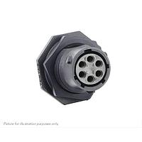 Eaton Souriau-Sunbank UTSX710E6S Receptacles Jam nut receptacle, without backshell, with 6 female solder contacts, IP68/69K in unmated conditions