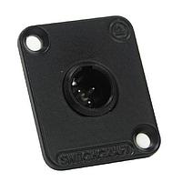 Switchcraft EHT3MBAU Connectors EH MINI XLR 3P M BLK EPOXY HSG GOLD