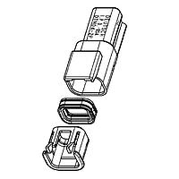 DEUTSCH - TE Connectivity 1011-311-0205 Accessories SEAL RET, 2P, BLK, DTM HI TEMP