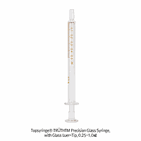 Topsyringe TS.0404.0101 Glass Syringe, Precision, w/Luer Tip, 1ml, Divi. 0.01ml