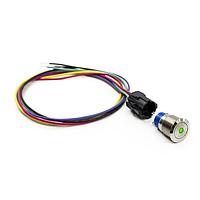 E-Switch ULV4FMB11544 Anti-Vandal ANTI-VANDAL, 3A 250VAC, SPDT On-(On), Panel Mount, Front Molded Back w/ Wire Leads 500mm