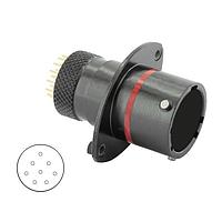 Eaton Souriau-Sunbank 8STA21608PN499 Connectors Oval Flange Receptacle - size 16 - 8 PC Tail contacts - Male