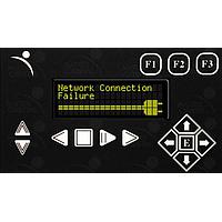 Matrix Orbital BLK204A-BK-IY PC Bay Inserts, LCD Characters 20x4 Ylw Txt Blk B/G Key w/ Mnt Bk Brkt