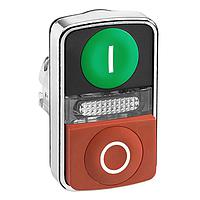 SCHNEIDER ZB4BW7L3741 Momentary METAL ILLUM FLUSH PROJ 2 BUTTON PILOT
