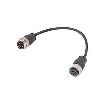HARTING 21349697598010 Ethernet Cables / Networking Cables 7/8" 4PIN M/F STRT DBL END 1.0M PUR