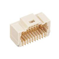 Amphenol Commercial Products G846A201200T7HR Plug Housing Wire to Board 1.0mm Pitch,R/A SMT,2x10Pin,15u GOLD,NY4T,LATCH Type,COLOR-WHITE