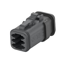 DEUTSCH - TE Connectivity 934454501 Connectors 6CCT BLACK PLUG W/SMALL SEAL & HS