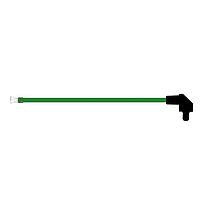 BIVAR SZR1-6.00-F4PGN-5 Flexible Light Pipes with LEDs 6 Inch, Green Fiber, Green Lens