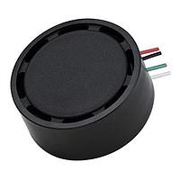 Same Sky (formerly CUI Devices) CPS-4318-105L085 Piezoelectric siren, 43 mm round, 18 mm deep, 12VDC, 105dB, single & fast tone, 85mm wire lead