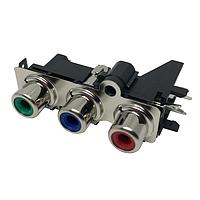 Switchcraft PJRAS1X3S02X RCA Phono Connectors 3 POS RA SHLD PH JK