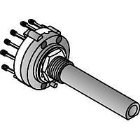 Alpha (Taiwan) SR2611F-0107-38F5B-D8-N Rotary Switches 1 POLE 7 POS D SHAFT