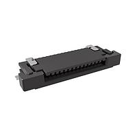 Amphenol FCI SFV14R-2STE1HLF Board Mount 0.50mm Flex Connector, SFV-R Series, 14 Position, Top Side Contact, Side Entry Surface Mount ZIF Connector, Halogen Free, Lead Free