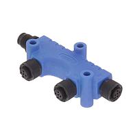 Amphenol LTW P-555500-FFFM00-S001 Adapters NMEA 2000, Multi-Port T Adaptor, Plastic, 4A, 05 pins, Screw Thread, NMEA 2000 Certificate, IP68