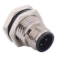NorComp 860-003-113R001 Connectors IP67 Male M12 Panel Mount 3 Position Straight Dip Solder