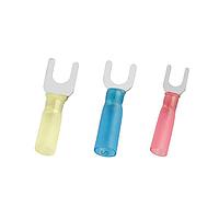 KS Terminals SHBM1-4 Brazed Seam Heat Shrink, Spade, 22-16 AWG, #8