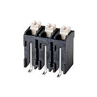Same Sky (formerly CUI Devices) TBLH12V-500-07BK Fixed Terminal Blocks Screwless, High Temperature, Vertical, 5.00 mm pitch, Black with Gray Button