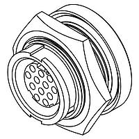 CONXALL W4281-10SG-3ES Connectors MU WR PNL 10#20 SKT PCT SHORT