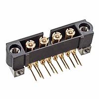 Harwin M80-MH314M5-04 Power to the Board MALE HORIZ 4.5 COAX 4 POS 6 GHz 50 Ohm