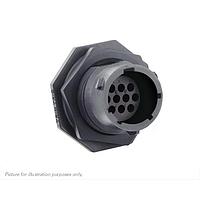 Eaton Souriau-Sunbank UTSX71210PW Receptacles Jam nut receptacle, without backshell, for 10 male contacts, IP68/69K, keying W