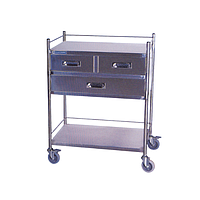 SciLab C9.4241 Stainless-steel Cart (3×Drawer & 2×Shelves, 85×45×h90cm)