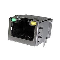 Amphenol Commercial Products RJE501881411 Modular Connectors / Ethernet Connectors 8P8C, RA, CAT6A, Shield, Low Profile, With LEDs