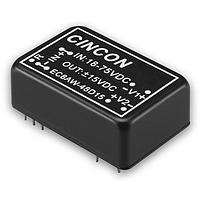 Cincon EC8AW-24S15 Isolated DC-DC Converter, 15 Watt, 4:1 Input Range, 9-36VDC Input, 15VDC Output, 1.25x0.80x0.40"