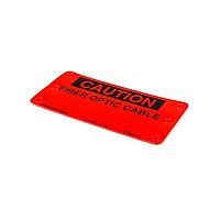 HellermannTyton FOM-175 Fiber Optic Fiber Optic Cable Marker, 3.5" x 1.75", Polyethylene, Orange, 25/pkg