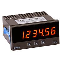OMEGA DPF20-HV-R1-S2 Panel Meter, Freq, Rate, Total/Period Counter 6-Digit, DIN Mount