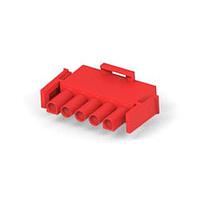 AMP Connectors - TE Connectivity 480763-2 Plug Housings PLUG HOUSE 5 POS RED UL94V-2