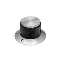 Alcoswitch - TE Connectivity KNS501BA1/4 Cylindrical Knob with Skirt KNOP BLK/ALUM W/SK