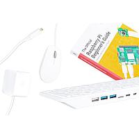 Raspberry Pi SC1288 Adapters Pi 500 FR - USB-C Mouse Micro-HDMI-to-HDMI Guide SD Card Adapter, Jewel Case Kit