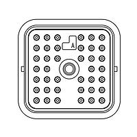 DEUTSCH - TE Connectivity AEC16-40SUE-E019 Automotive Connectors PLG, 40P, BLK, E, XCAP, U
