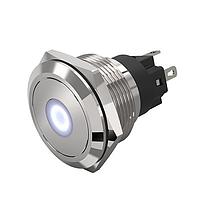 EAO 82-6151.0255 Panel Mount Indicators / Switch Indicators 82-6151.0255.indicator.-.22 mm.stainless steel.flush/flat.point.white.110 V.soldering terminal