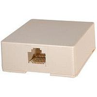 AIM-Cambridge / Cinch Connectivity Solutions 32-2038 Modular Single Port Surface Mount Box Surface Mount Jack 8 Pins Ivory